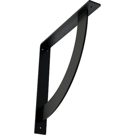 Ekena Millwork Bulwark Steel Bracket, Powder Coated Black 2"W x 16"D x 16"H BKTM02X16X16BUPBL